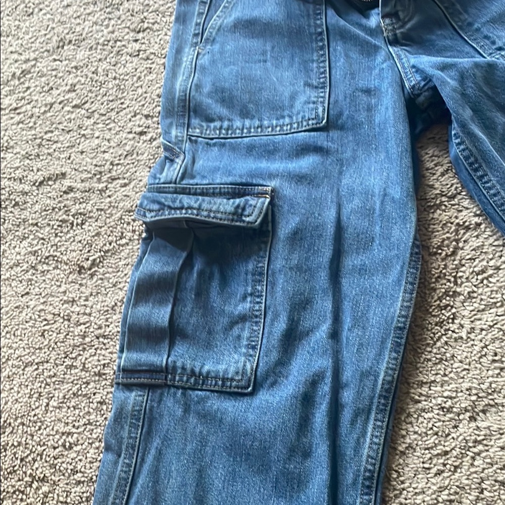 Womens blue cargo jeans - Picture 3 of 7